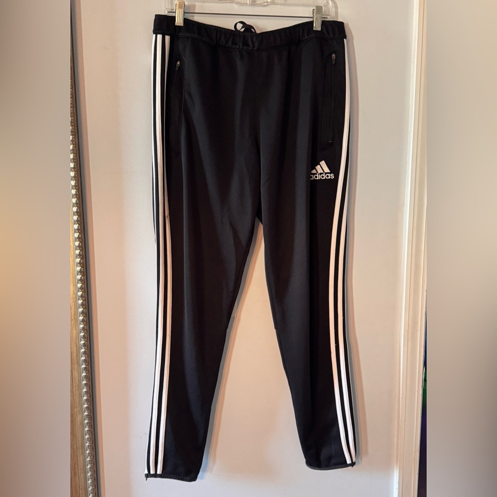 Adidas Climacool Men’s Black Joggers with White Triple Stripes
